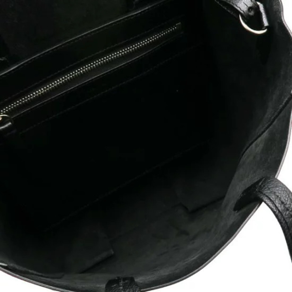 Celine pebbled Vertical Cabas Tote calfskin leather Bag Black